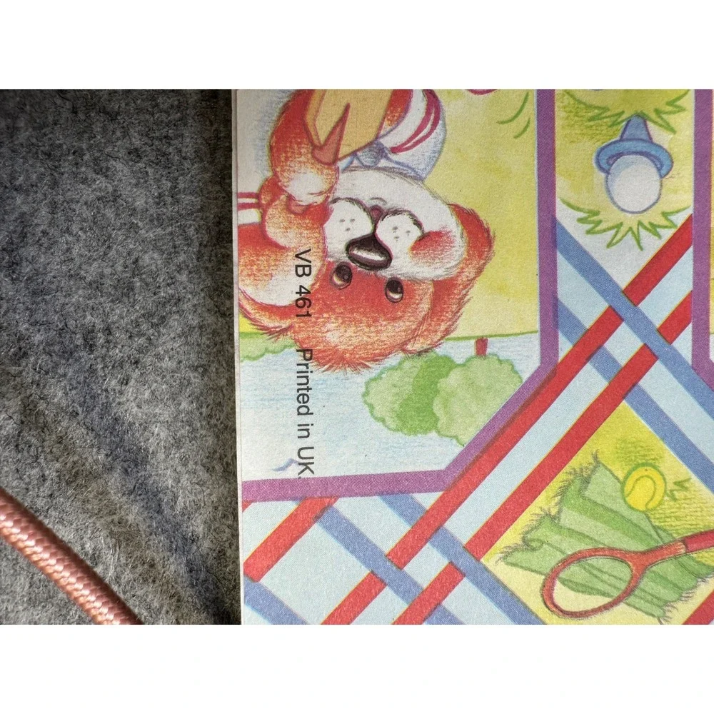Vintage Gift Wrap Lot 4 Sheets Teddy Bears Mice Puppies Sports UK VB 451 461